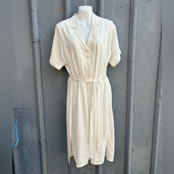 Gentle Fawn belted verticle stripe dress, size M - Picture 4 of 15